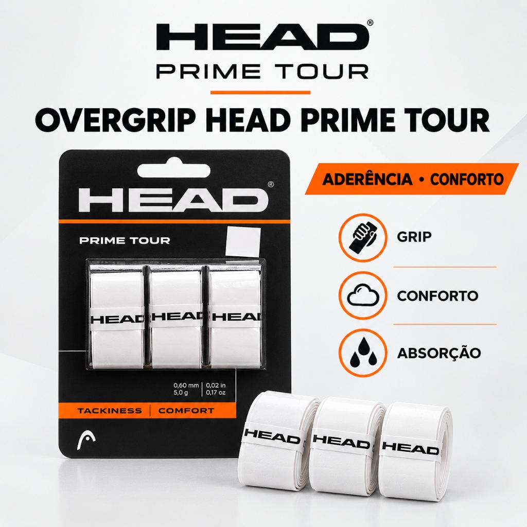 Overgrip Para Raquete De Tênis Head Prime Tour 3 Unidades