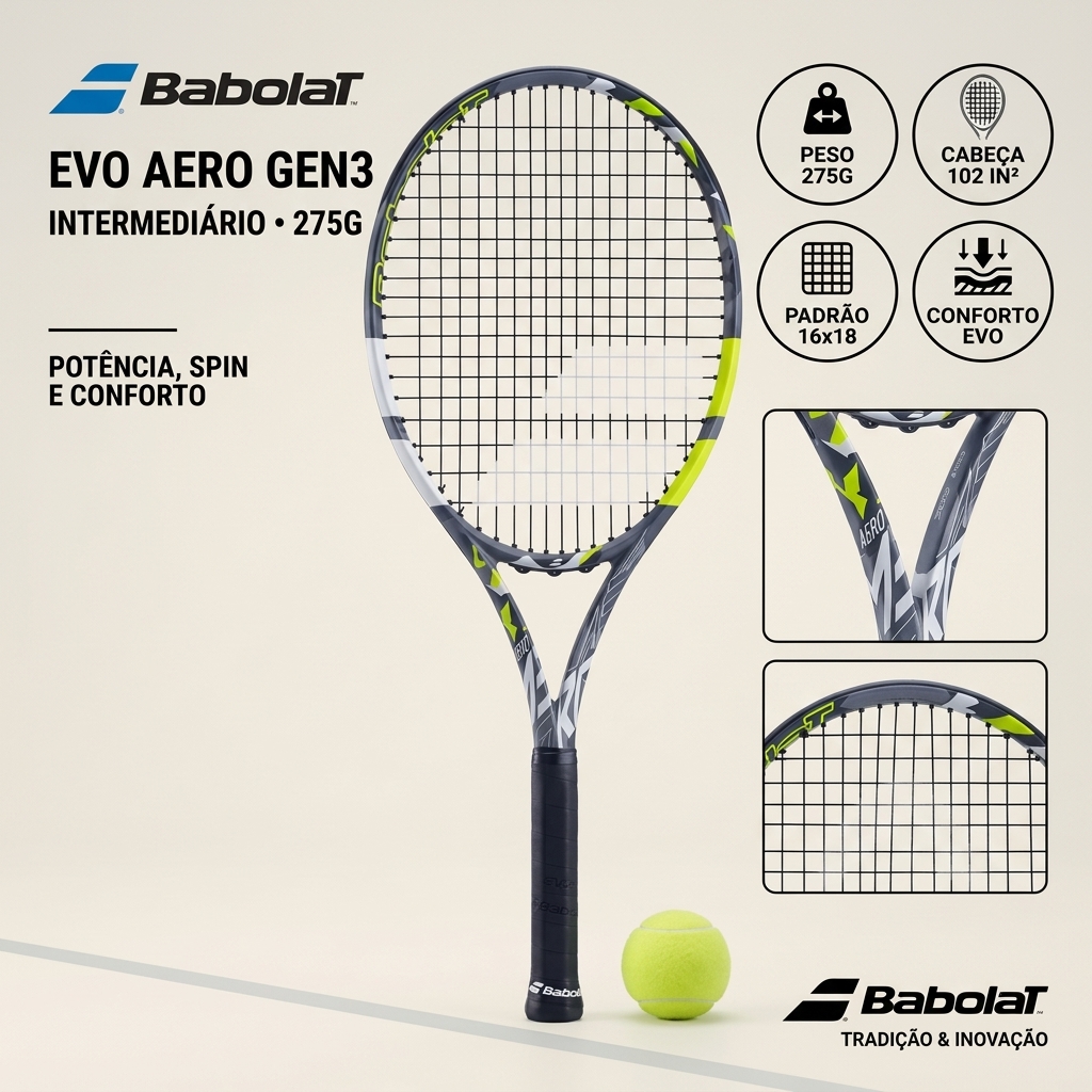 Raquete Babolat Evo Aero Gen3 275g