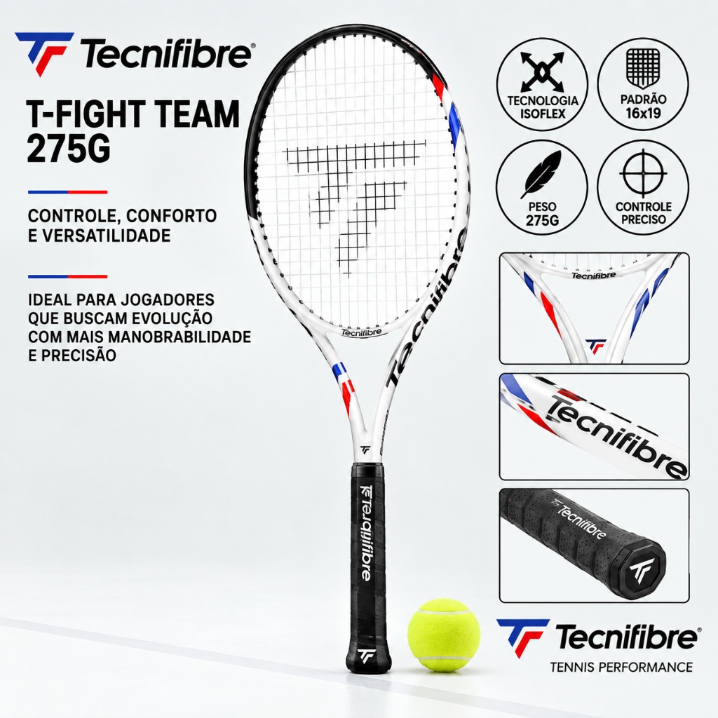 Raquete de Tênis Tecnifibre T-Fight Team 275g