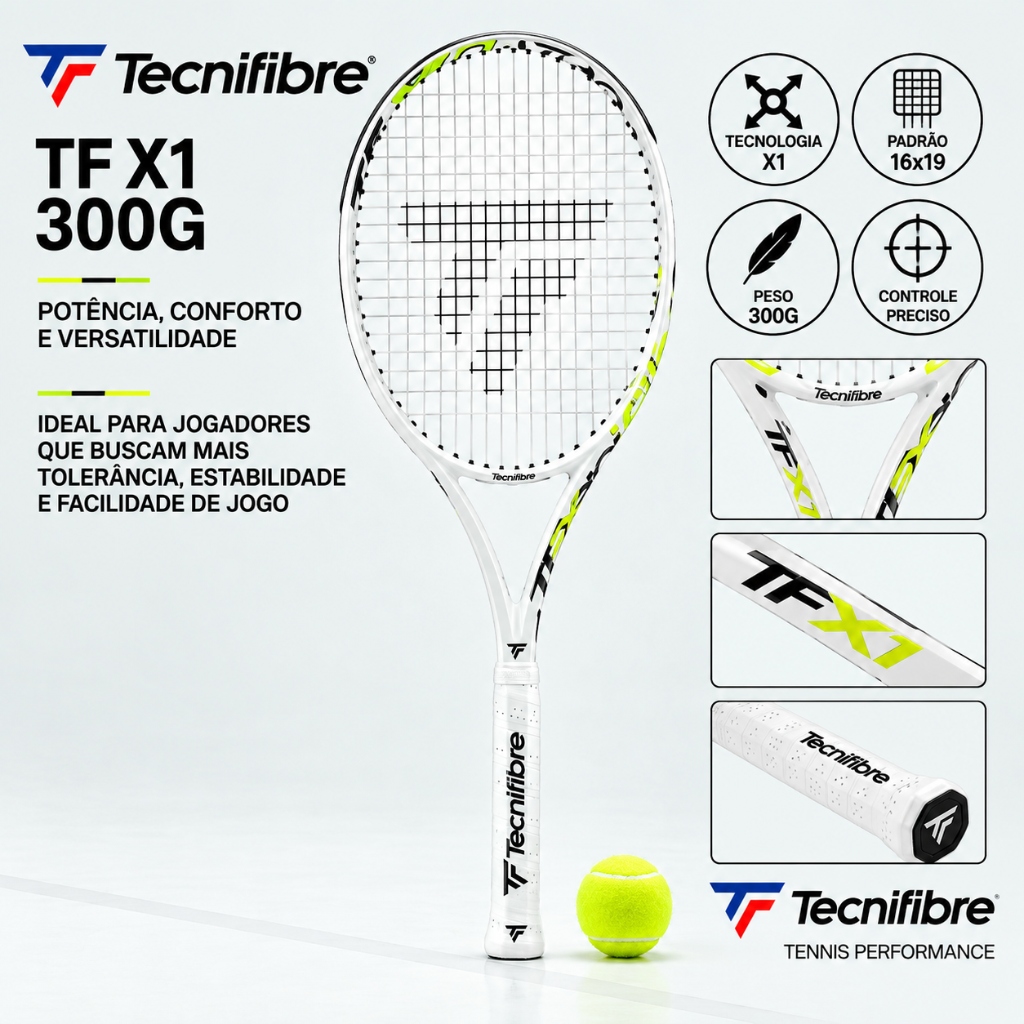 Raquete de Tênis Tecnifibre TF X1 300g